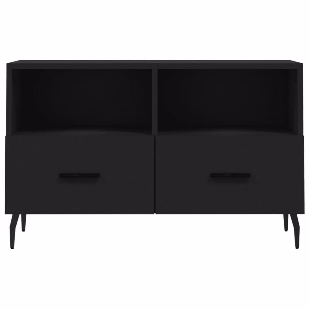 Berkfield Home Modern Black Matt TV Cabinet W/D/H: 80 x 36 x 50 cm – 4