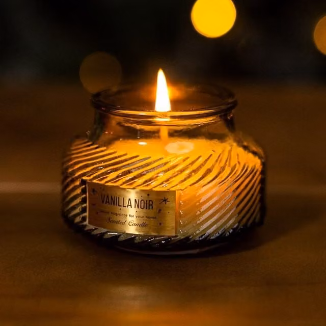 Marco Paul Christmas Scented Glass Jar Candle in Green