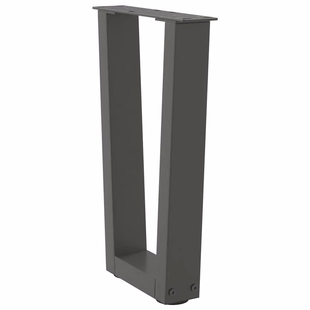 Berkfield Home V-Shape Dining Table Legs, 2 Piece Steel Set in Anthracite Black, W: 38 cm, H: 42-43.3 cm – 3