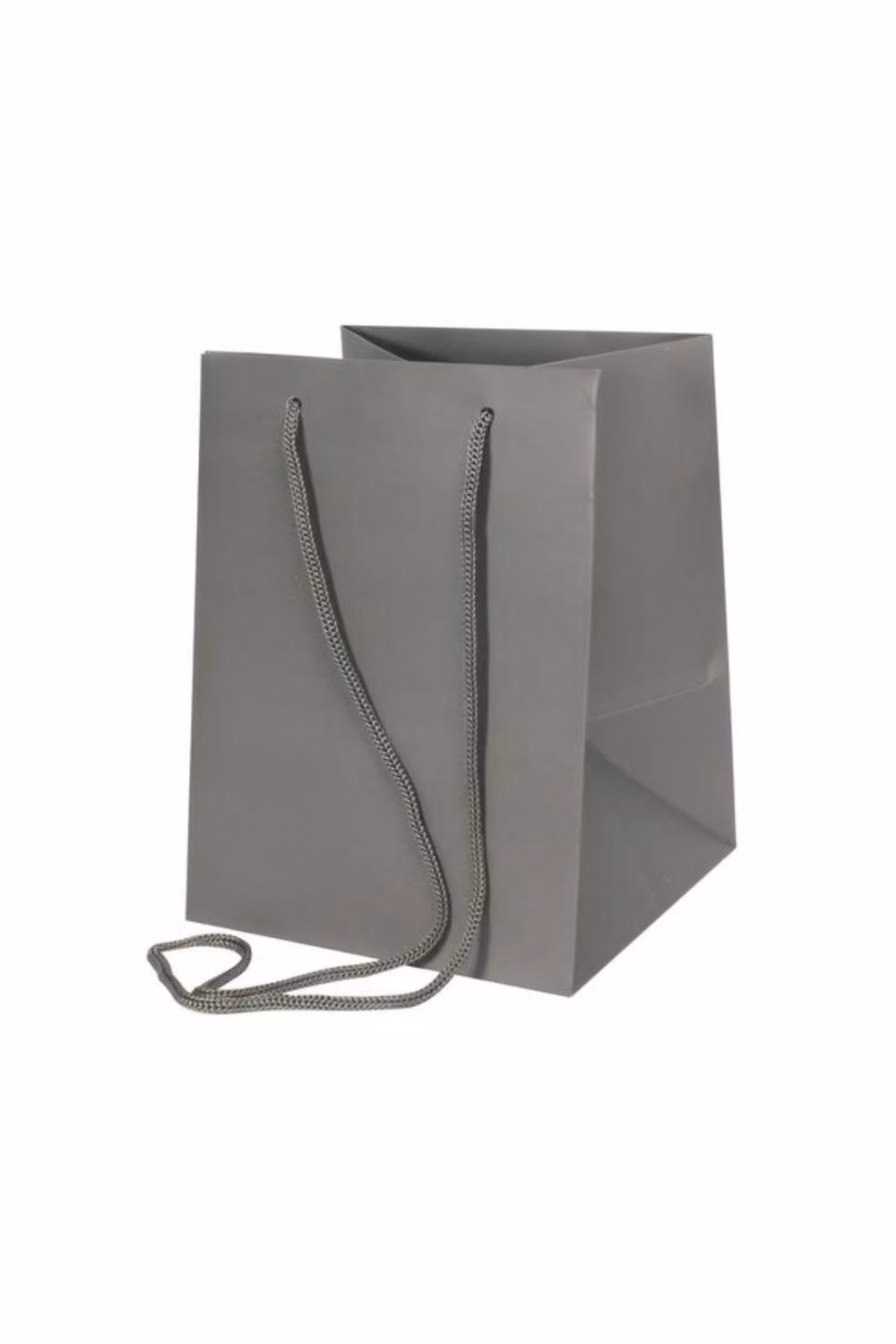 KDMD Dark Grey Paper Hand Tie Bags, 10 Pack, W: 19 cm x H: 25 cm – 2