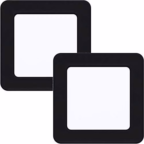 Loops 2 Pack Black Square LED Flush Downlight for Wall or Ceiling