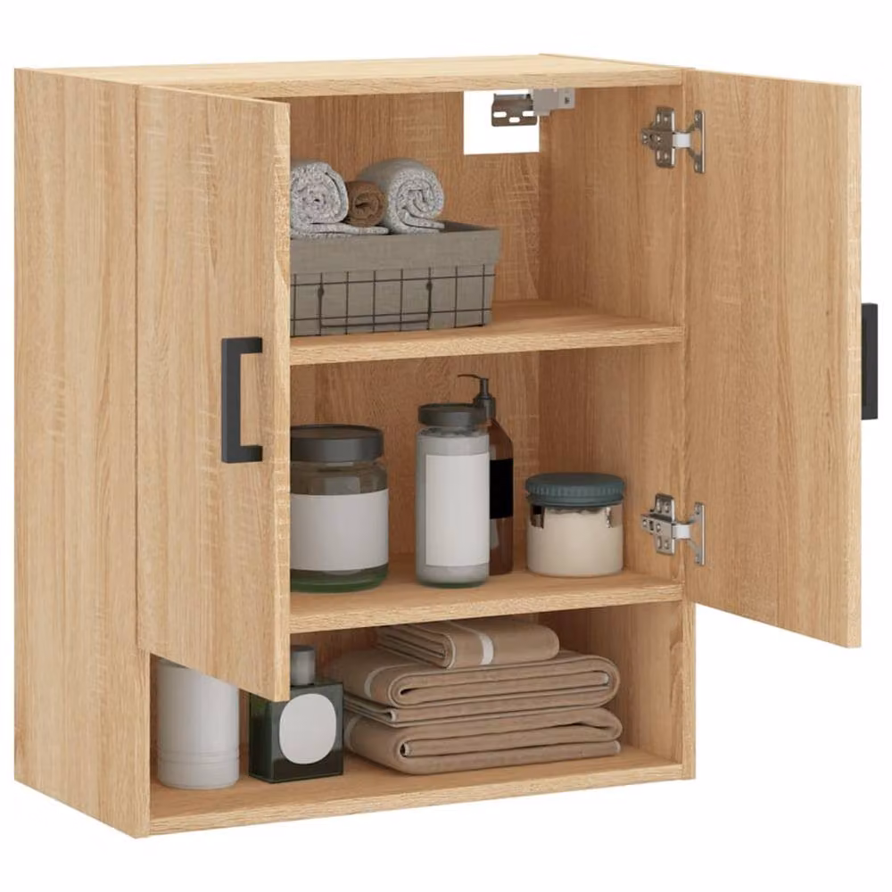 Berkfield Home Wall Mounted Cabinet in Sonoma Oak, W/D/H: 60 x 31 x 70 cm – 2