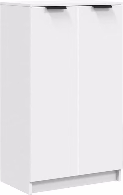 Berkfield Home White MDF Wall Mounted Shoe Cabinet W/D/H: 59 x 35 x 100 cm