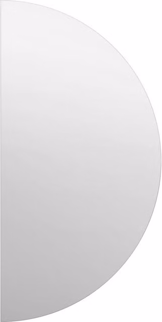 MirrorOutlet The Lunae Modern Round Hanging Mirror in Silver and Black with Glass and Wood