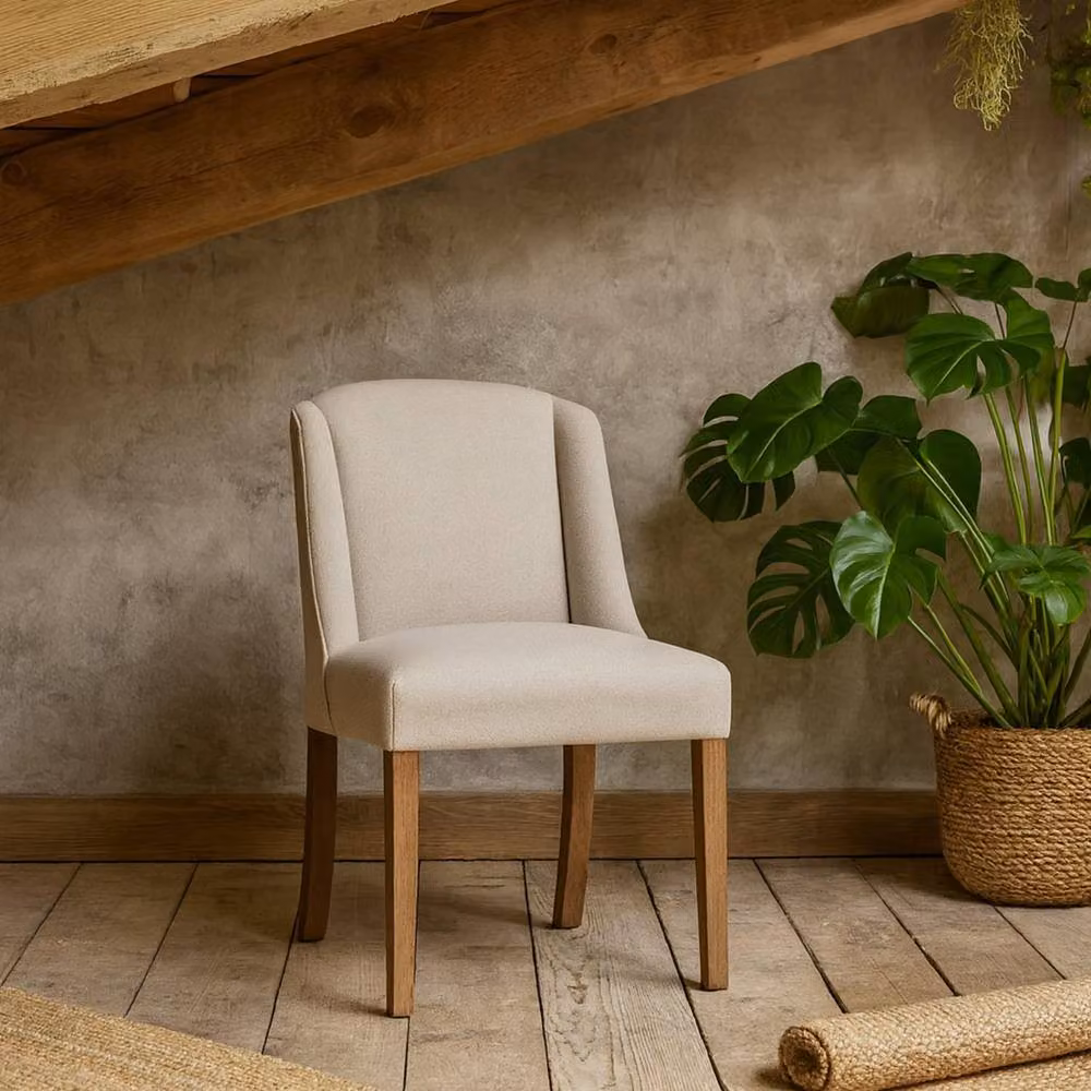 Wyld Haus Olargues Grey Linen Upholstered Dining Chair – 2