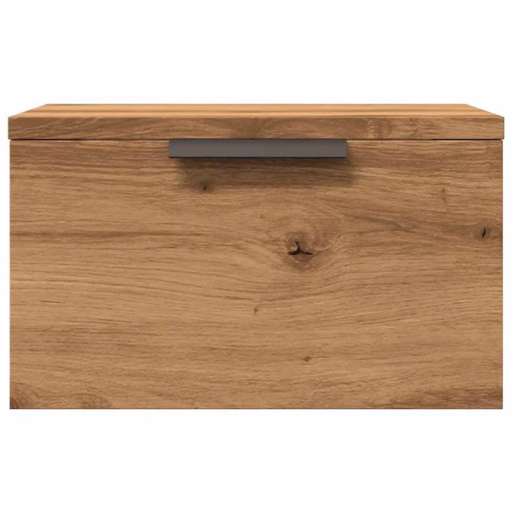 Berkfield Home Artisan Oak Wall-mounted Bedside Cabinets, 2 Pack, Brown, W/D/H: 34 x 30 x 20 cm – 3