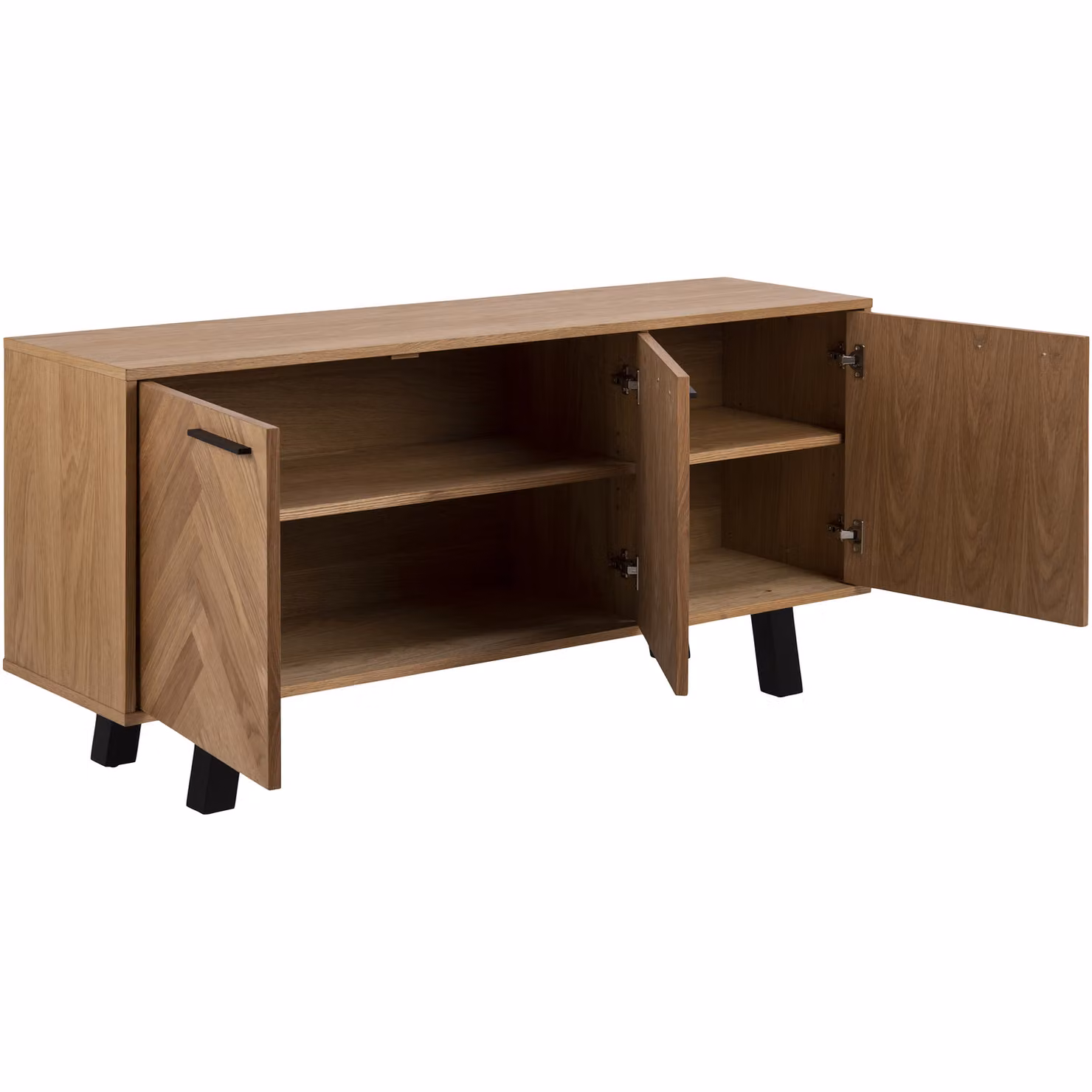 Furniture To Go Brighton 3 Door Sideboard in Oak with Herringbone Effect – 2
