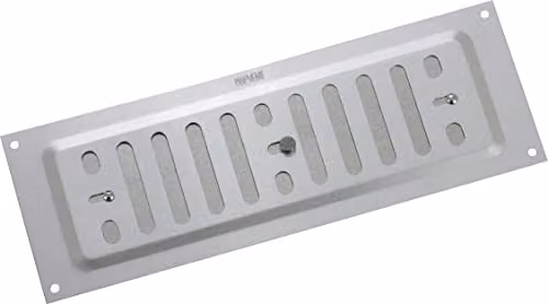 MAP Aluminium Adjustable Single Brick Hit and Miss Air Vent Grille in Silver, W: 22.8 cm, H: 7.62 cm – 1