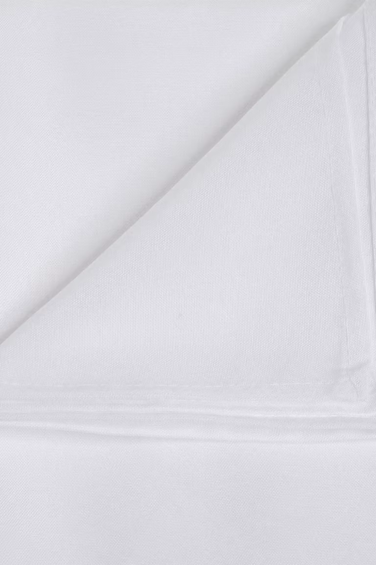 Neel Blue Reusable Polyester Table Napkins, 10-Piece Set in White, 20 Inch, Wrinkle-Resistant