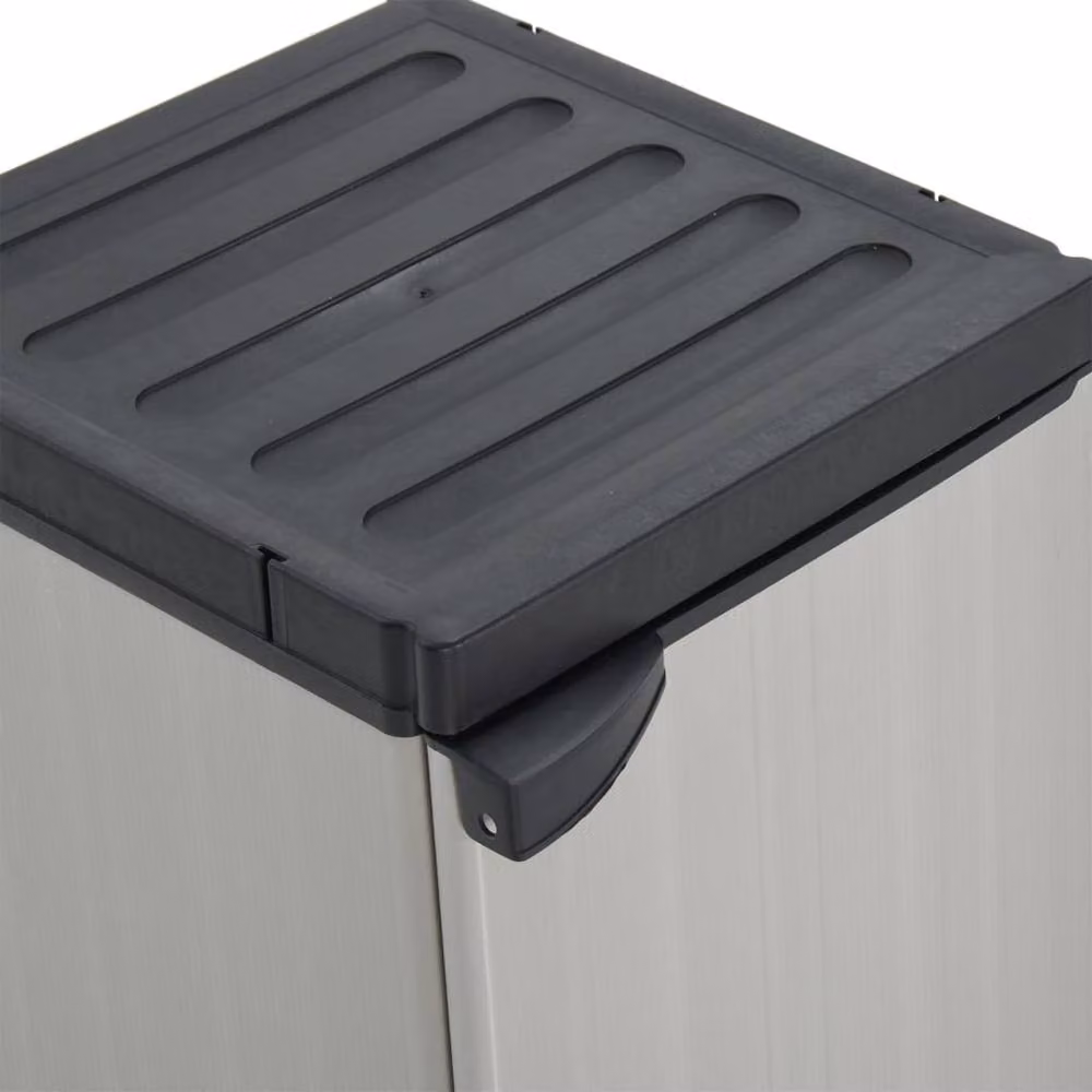 Berkfield Home Garden Storage Cabinet with 1 Internal Shelf, Grey and Black, W/D/H: 35 x 40 x 85 cm – 4
