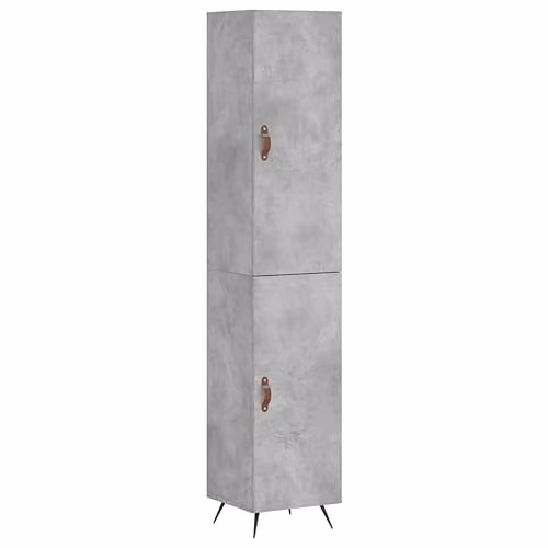 vidaXL Industrial Highboard in Grey with Hinged Doors and Internal Shelves, W/D/H: 34.5 x 34 x 180 cm – 1