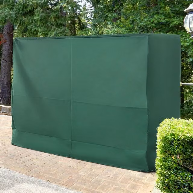 OUTSUNNY Large Outdoor Swing Chair Cover in Green, Oxford Cloth and PVC with Zip Closure, W/D/H: 240 x 133 x 185 cm