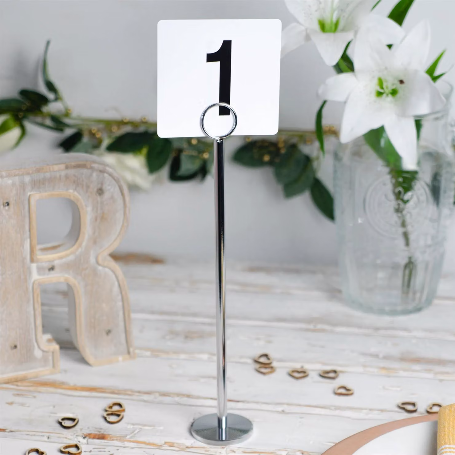 Argon Tableware Silver Table Numbers with 20cm Holders, Pack of 25 – 2