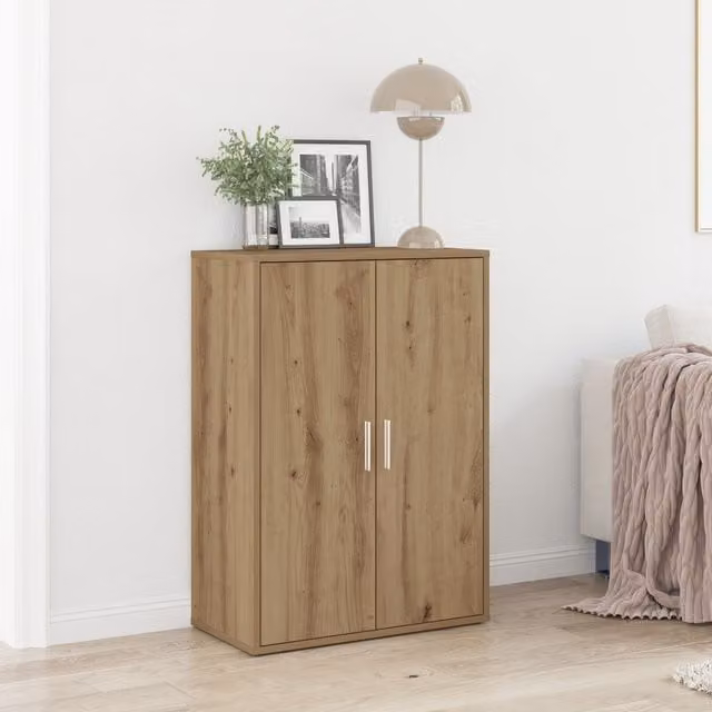 Berkfield Home Artisan Oak Sideboard in Brown, W/D/H: 60 x 31 x 84 cm – 1