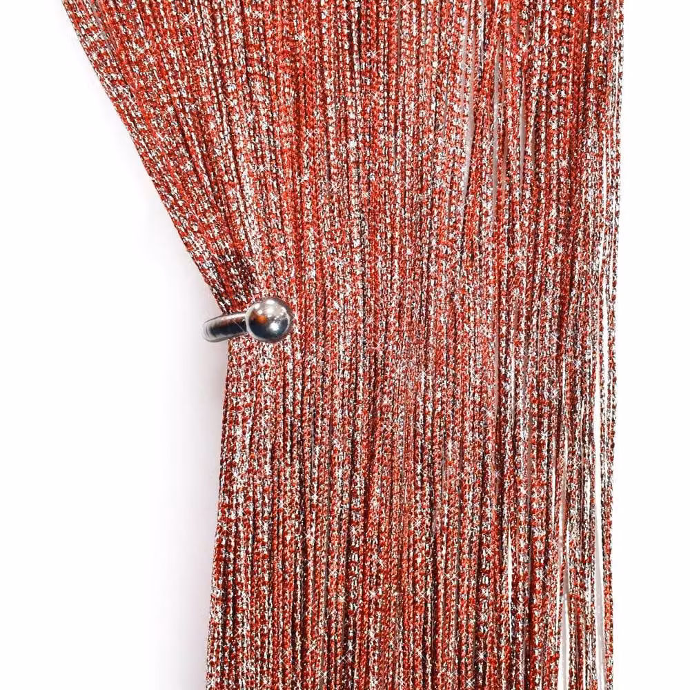 Intimates Aya String Voile Panel in Red, Width: 90 cm, Drop: 200 cm – 2