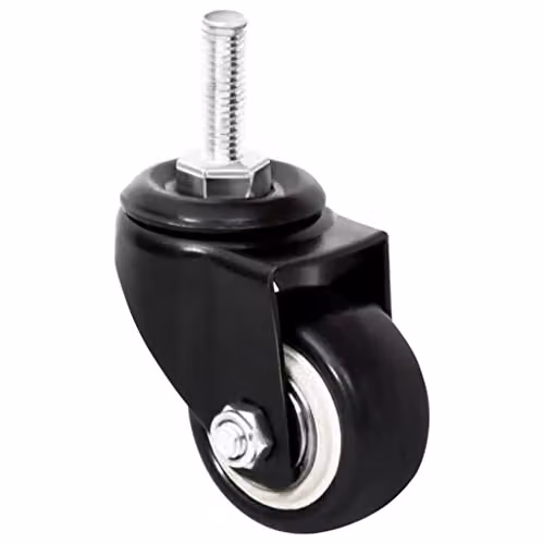 vidaXL 4-piece Black Iron Planter Wheels, W/D/H: 8 x 3.5 x 8 cm – 3