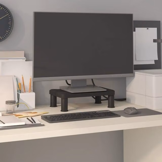 Berkfield Home Monitor Stand Black W/D/H: 38 x 24 x 10.5 cm