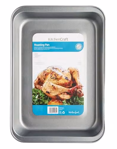 KitchenCraft Non-Stick Rectangular Roasting Pan in Silver and Grey, W: 41 cm, D: 28.5 cm – 2