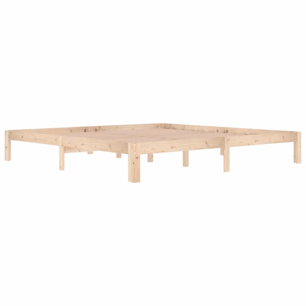 Berkfield Home Solid Wood Pine Bed Frame in Beige, 200 x 200 cm – 3