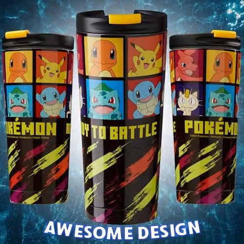 Get Trend Pokemon Insulated Stainless Steel Travel Mug, 425 ml, Multicolour – 5