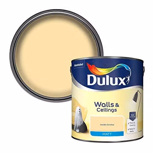 Dulux Matt Emulsion Paint for Walls and Ceilings, Vanilla Sundae, 2.5 l – 1