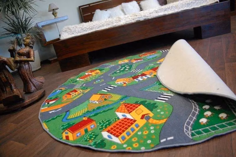 RugsX Circle Little Round Kids Motif Rug, Multicolour, Diameter: 100 cm – 3
