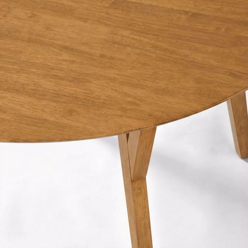 FurnitureboxUK Lynton Round Walnut Effect Wood 4-6 Seater Dining Table in Brown – 3