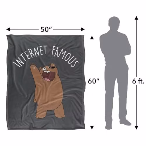 Cartoon Network We Bare Bears Silky Touch Super Soft Fleece Throw Blanket, White, W/D/H: 152 x 127 cm – 3