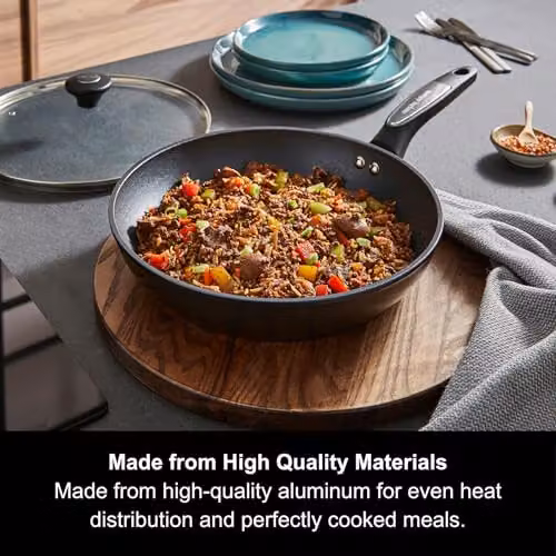 Morphy Richards Black Ceramica Lidded Frying Pan with Glass Lid, 28cm – 3