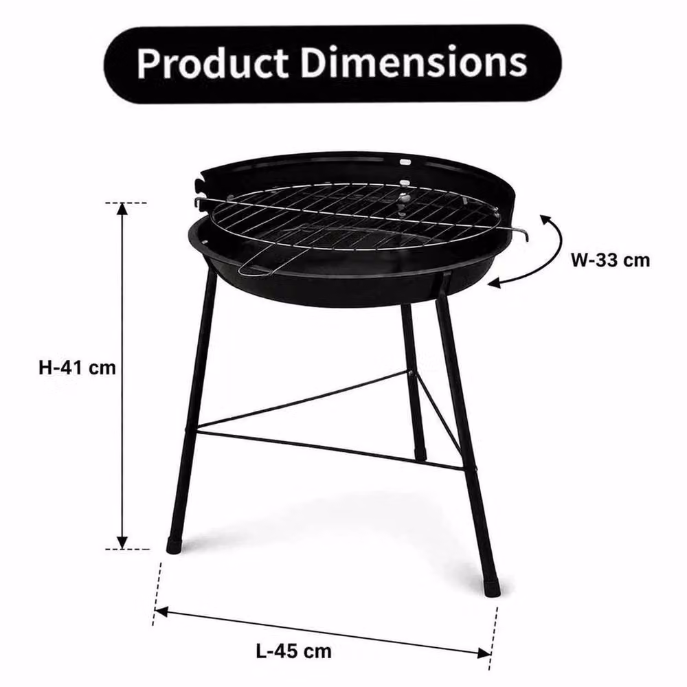 SPETLEK Black Kettle Charcoal BBQ Grill, Diameter: 33 cm – 2