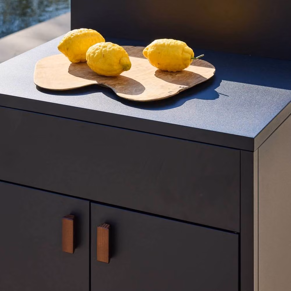 sweeek Outdoor Steel Kitchen Storage Module in Black, W/D/H: 80 x 62.5 x 110 cm – 5