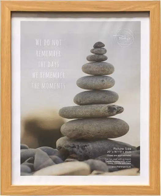 The Port. Co Gallery Somerset Wood Effect Single Wall Picture Frame, Brown, 51 x 40.64 cm