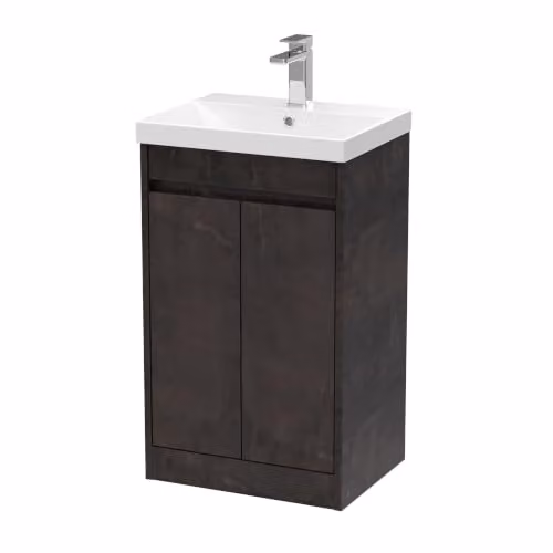 Balterley Chartley 2 Door Floor Standing Bathroom Vanity Unit with Basin in Matt Grey, W/D/H: 52 x 39.5 x 83.5 cm – 6