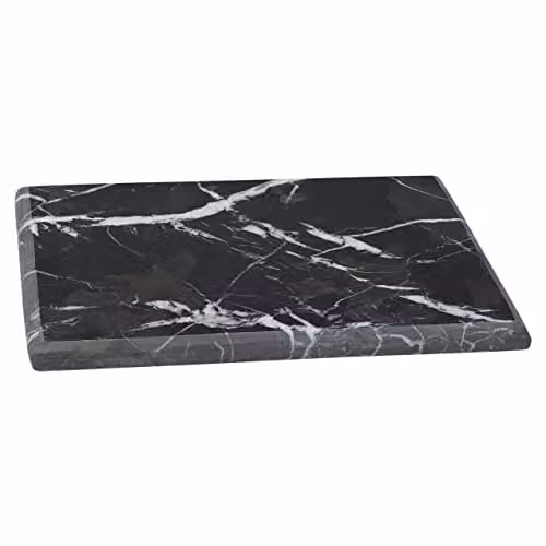 Premier Housewares Black and Gold Marble Rectangular Chopping Board W: 45 cm, D: 36 cm, H: 2 cm – 2