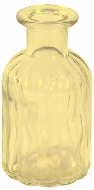 Kingsbury Gifts Yellow Glass Bud Vase, H: 10.5 cm, W: 5.5 cm