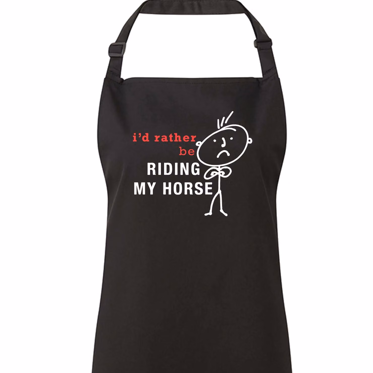 60 Second Makeover I'd Rather Be Riding My Horse Black Apron – 2