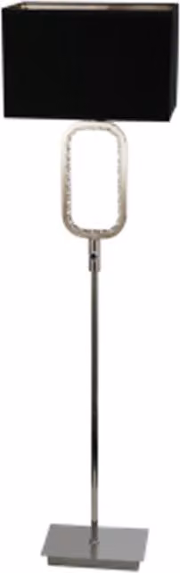 Aura LED Floor Lamp with Chrome Base and Crystal Glass