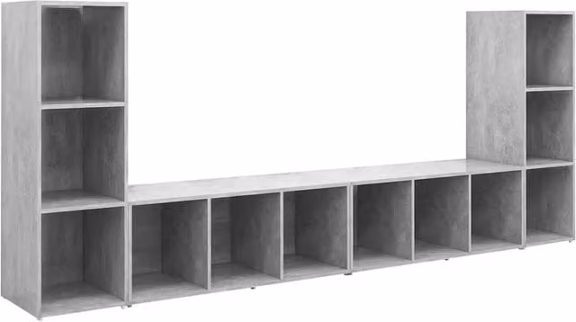 Berkfield Home TV Cabinet in Concrete Grey, Engineered Wood, W/D/H: 107 x 35 x 37 cm – 1