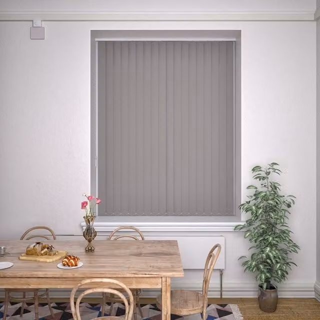 Terrys Kensington Plain Blackout Vertical Blind in Taupe Grey