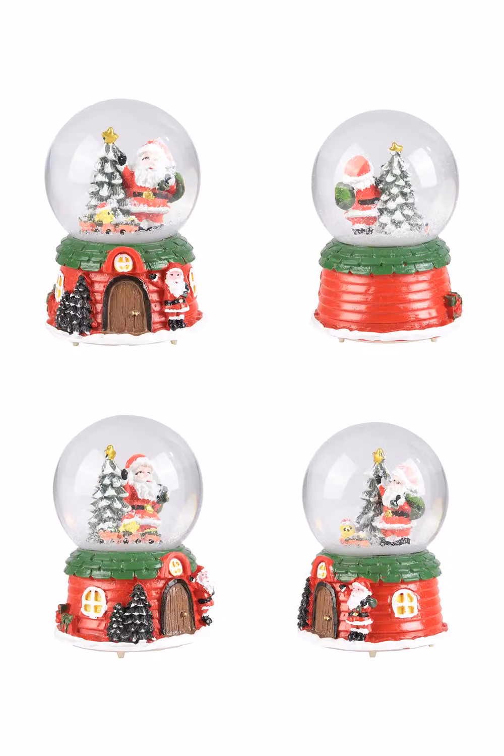 Living and Home Santa Claus Glowing Musical Crystal Glass Ornament in Red – 2