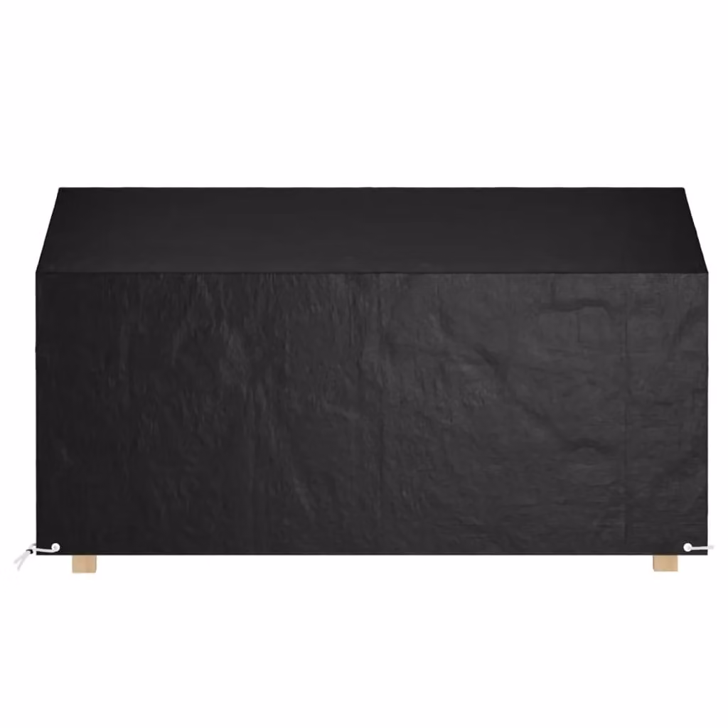 Berkfield Home Water Repellent Polyethylene Garden Bench Covers, 2 Pack, Black, W: 210 cm, D: 70 cm, H: 70-88 cm – 2