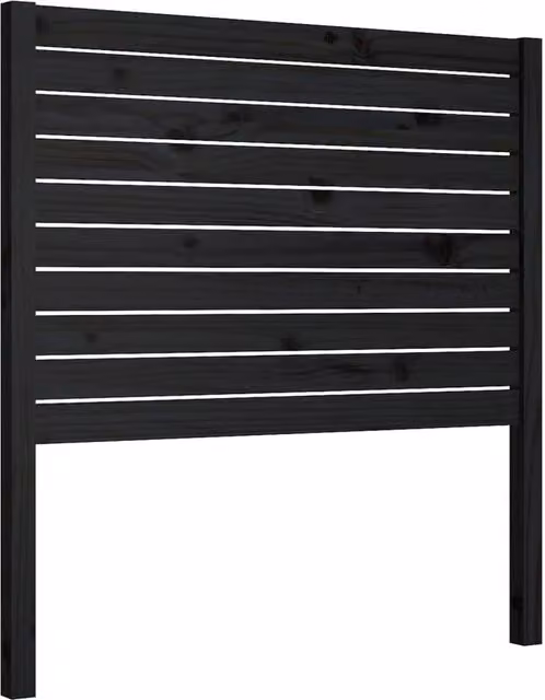 Berkfield Home Black Rustic Solid Pine Wood Bed Headboard W/D/H: 100 x 81 x 4 cm – 1