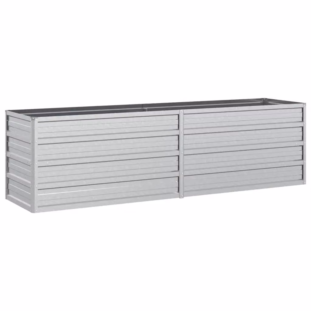 Berkfield Home Garden Galvanised Steel Raised Bed in Silver, W/D/H: 160 x 40 x 45 cm – 2