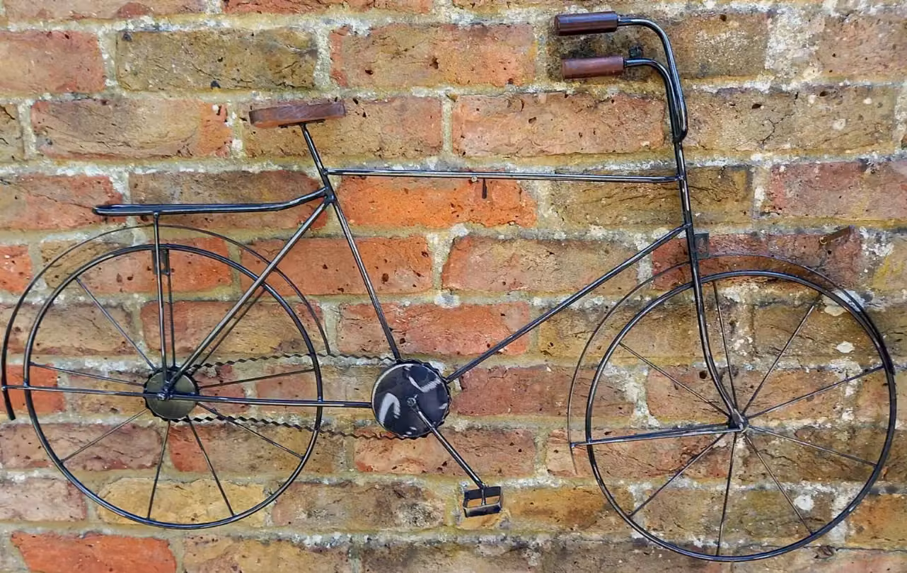 Inspirational Gifting Retro Bicycle Metal Wall Art in Black – 2