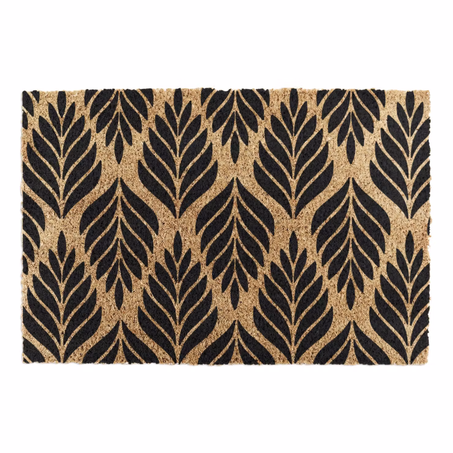 Artsy Mats Multi Palm Leaves Pattern Doormat in Black, W: 60 cm, D: 40 cm – 3