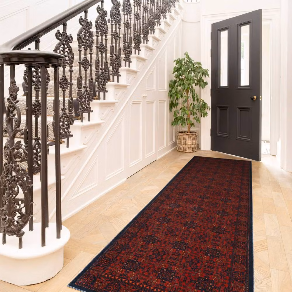 Kukoon Red and Blue Traditional Persian Oriental Area Rug, W: 120 cm, D: 170 cm – 5