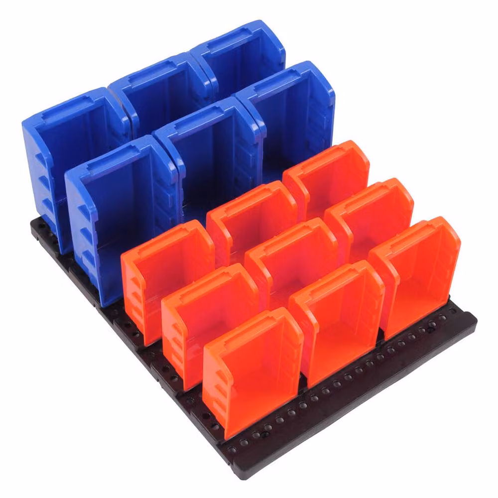 Dprodo 30-Bin Wall Mounted Parts Rack Storage, Multicolour, Width: 60 cm – 2