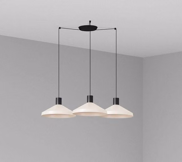 Netlighting Kombo Cluster Pendant Ceiling Light in Beige with E27 Dome Glass Shades