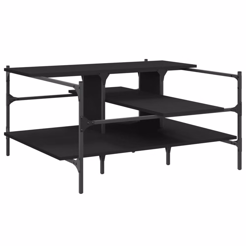 Berkfield Home Decorative Square Coffee Table in Black, W/D/H: 100 x 100 x 48.5 cm – 2