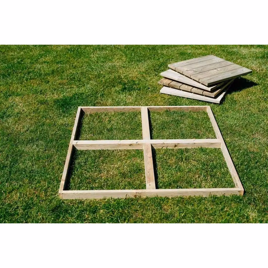Buttercup Farm Timber Decking Kit in Brown, 3m (3 Frames & 12 Tiles), W/D/H: 100 x 100 x 6.5 cm – 2